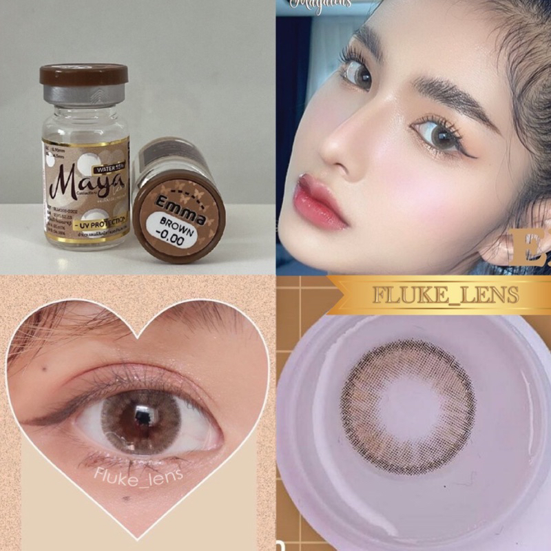 ของแท้จากบริษัท✅ คอนแทคเลนส์ Silicone Hydrogel เลนส์พรีเมี่ยมMayalens 🤎 Emma 🤎(เกินตาเล็กน้อย) 💧60% นำเข้าจากเกาหลี🇰🇷 รูปที่ 4