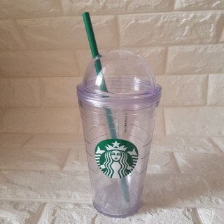 (แท้/พร้อมส่ง) Starbucks  แก้วน้ำฝาโดม ขนาด 16 oz.