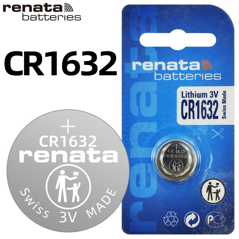 ถ่านกระดุมRenata Lithium 3V CR1632 1ก้อน ของแท้