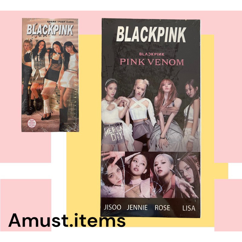 Blackpink แบล็คพิงก์ Pink Venom(*พร้อมส่ง) โปสการ์ด + บุ๊คมาร์ค + สติ๊กเกอร์