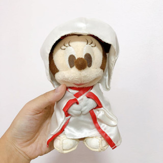 🛒 ตุ๊กตามินนี่เม้าส์ Minnie Mouse Mickey MOuse งานเก่าเก็บ รองเท้าที่เป็นยางมีรอยแตก