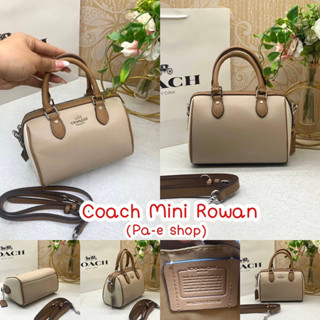 oach สีเบจ กระเป๋าสะพายข้าง Mini Rowan รหัส CH-159  กระเป๋าถือสุภาพสตรี กระเป๋าหมอน หนังแท้ งานสวยมาก