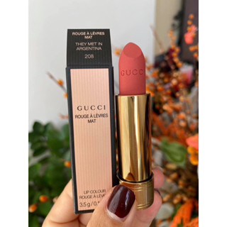 Gucci Rouge A Levres Mat Lip Colour 3.5g. #208 They Met in Argentina