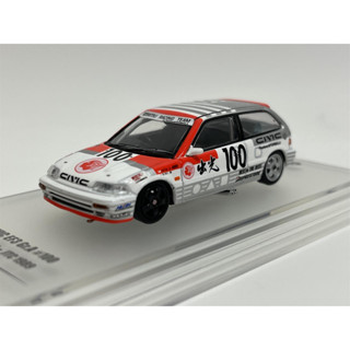 Inno64 Honda Civic EF3 Gr.A No. 100 Idemitsu Motion JTC 1989 1:64 Diecast Scale Model Car