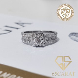 65Carat - แหวนเพชรแท้ น้ำ100 พร้อมใบเซอร์ GIA‼️  เพชรแท้เบลเยี่ยม  รหัสGIA12