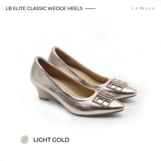 LA BELLA รุ่น LB ELITE CLASSIC WEDGE HEELS - LIGHT GOLD