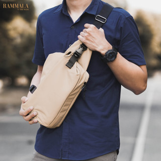 SLOPER BAG กระเป๋าสะพายหลัง ปักชื่อได้  กระเป๋าคาดอก กระเป๋าสะพาย : Rammala