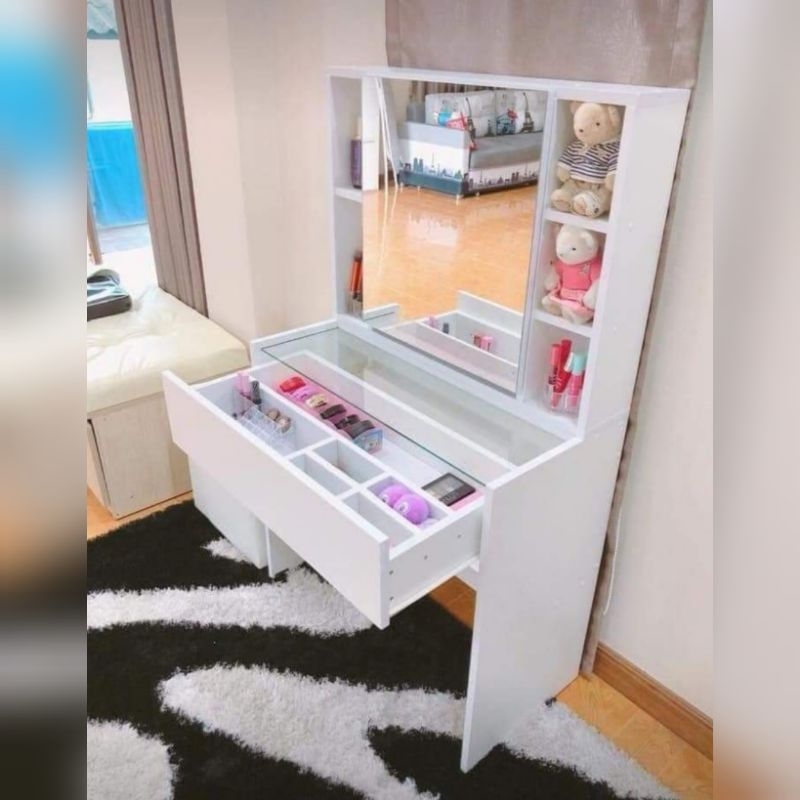 โต๊ะแป้งเกาหลี มีประกอบสำเร็จ ส่งทั่วไทย