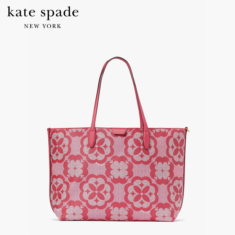 KATE SPADE NEW YORK SPADE FLOWER MONOGRAM COATED CANVAS SUTTON LARGE TOTE K9772 กระเป๋าถือ