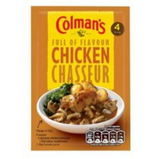 Colmans Chicken Chasseur Sauce Mix 43g โคลแมนส์ ซอสผงสำหรับทำไก่เชสเสอร์ 43g