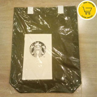 Starbucks Canvas Bag กระเป๋าสตาร์บัคส์ สีเขียว&amp;สีดำ (สนใจสินค้า ทักแชทสอบถามทางร้านได้เลยนะคะ)