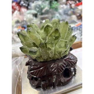 ควอตซ์กรีน ควอตซ์เขียว ควอตซ์ม่วง Green Ghost Phantom Quartz Crystal Cluster