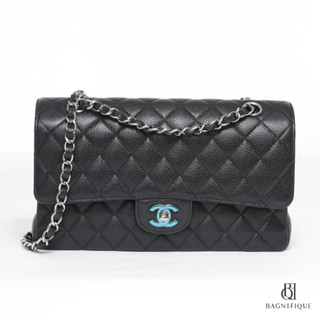 CHANEL CLASSIC 10" BLACK CAVIAR SHW