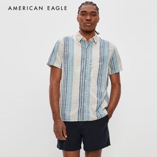 American Eagle Brent Stripe Shirt เสื้อเชิ้ต ผู้ชาย (NMSH 015-5971-401)