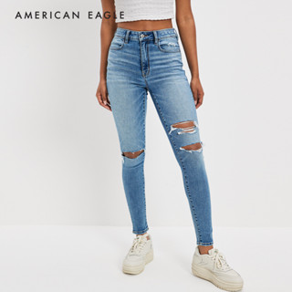 American Eagle Ne(x)t Level Ripped Super High V-Rise Jegging กางเกง ยีนส์ ผู้หญิง เจ็กกิ้ง เอววี (WJS 043-4318-992)