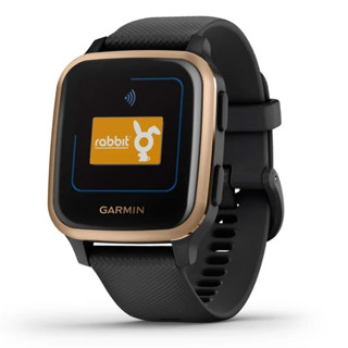 Garmin Venu Sq Music Smart Watch, GPS Smartwatch with Bright Touchscreen Display, (Black / Light Gold) (010-02426-87)