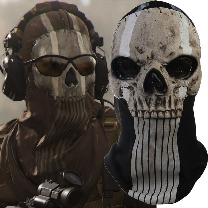 Lofytain COD:MW2 Ghost Skull Balaclava Ghost Simon Riley Face War Game  Cosplay Mask Protection Skull Pattern Balaclava Mask - AliExpress