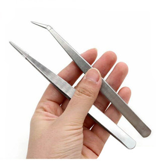 forceps ฟอร์เซปสแตนเลส แหนบสแตนเลสอเนกประสงค์ ปากคีบปลายตรง ปากคีบปลายโค้ง คีบสติ๊กเกอร์ คีบต้นกล้า คีบเมล็ด ฟอร์เซป