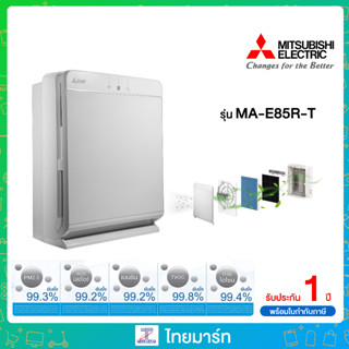 Mitsubishi Electric เครื่องฟอกอากาศ รุ่น MA-E85R-T ขนาด 60 ตร.ม.  กรองอนุภาคขนาดเล็ก PM2.5 และกลิ่น 508 ลบ.ม./ชม. อัตราการส่งมอบอากาศบริสุทธิ์