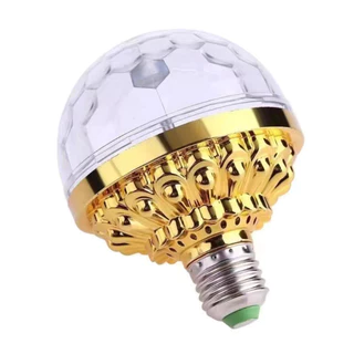 โคมไฟดิสโก้บอล LED 6W RGB หมุนได้ หลากสี ขั้วเกลียว e27 หลอดไฟหลากสี หลอดแอลอีดี สําหรับตกแต่งเวที ปาร์ตี้