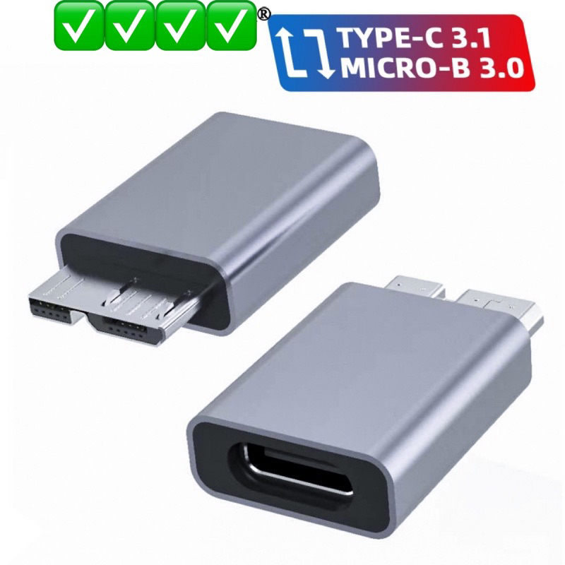 Micro B USB C 3.0ชายประเภท C อะแดปเตอร์หญิงประเภท-C USB3.0 Micro B สำหรับภายนอกฮาร์ดดิสก์ไดรฟ์สาย