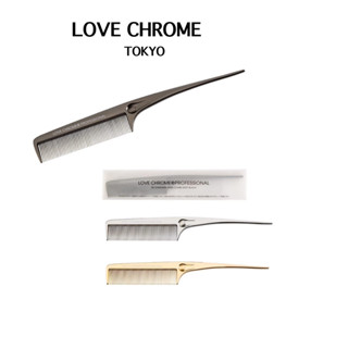 Love Chrome Professional Ring Comb หวีผมดูแลผิวหน้า สีดํา สีเงิน สีทอง สําหรับร้านเสริมสวย