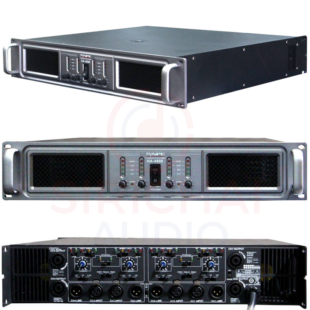 เครื่องขยายเสียง4ชาแนล NPE รุ่น HA4800 แอมป์ 4CH*800w npe ha-4800