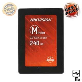 240 GB SSD SATA HIKVISION MINDER (HS-SSD-MINDER(S)/240G) ฮาร์ดดิส ฮาร์ดดิสก์ ฮาร์ดดิสก์ ประกัน 3Y