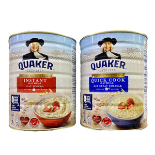 Quaker instant oatmeal ข้าวโอ๊ต ข้าวโอ๊ตเควกเกอร์ ข้าวโอ๊ต100%  สำเสร็จรูป กระป๋อง 400 กรัม