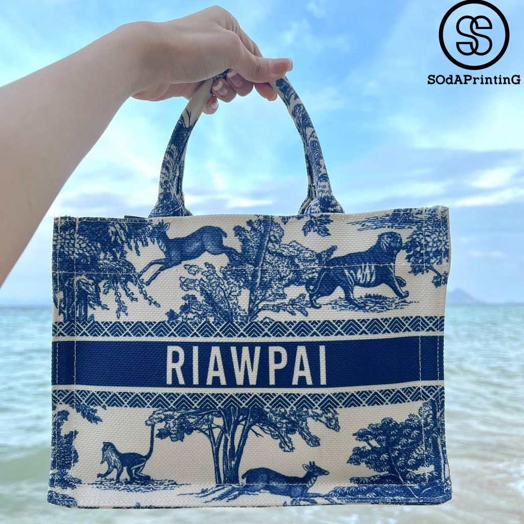 กระเป๋า Mini Book tote bag Forest Collection รหัส TFA00043-TFA00052 #ใส่ชื่อได้ #SOdAbag #SOdAPrintinG