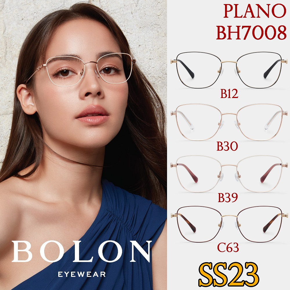 SS23 BOLON กรอบแว่นสายตา รุ่น Plano BH7008 B12 B30 B39 B63 [ฺAlloy/β-Titanium] แว่นของญาญ่า แว่นของเ