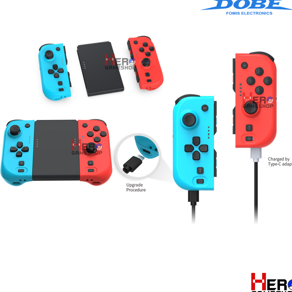 DOBE Joy-Con Double Motor Vibration สั่นแรง แถมฟรี Grip 2 ชิ้น / สายชาร์จ / Wake Up ได้