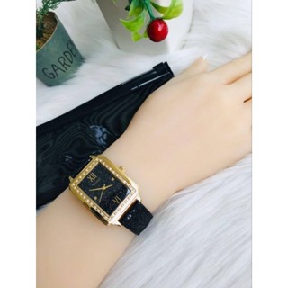 ✅นาฬิกาข้อมือผู้หญิง#GUESS Dressy Gold-Tone Watch with Black✅Style:U0841L1 พร้อมซองแบรนด์ ✅