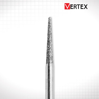 (VERTEX 1กล่อง5ตัว) Diamond Bur หัวกรอไดมอนด์ หัวกรอกากเพชร ทรง Tapered point-ended – S858 (Short shank)