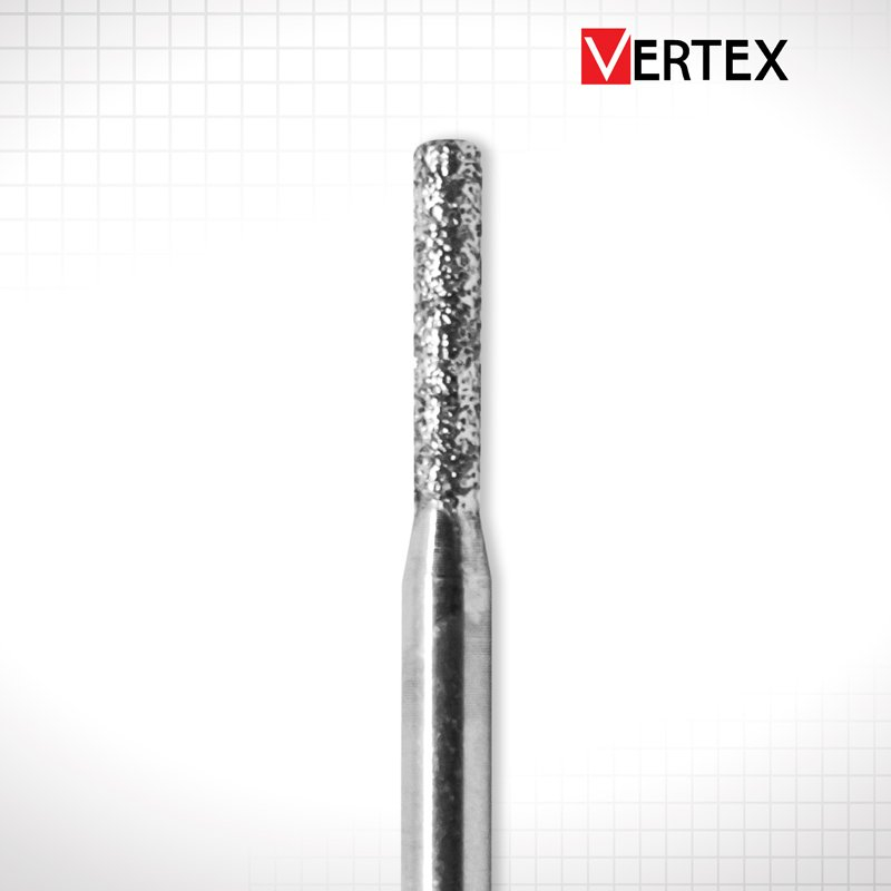 ( VERTEX ) Diamond Bur หัวกรอไดมอนด์ หัวกรอกากเพชร ทรง Standard Cylinder – 836 Standard