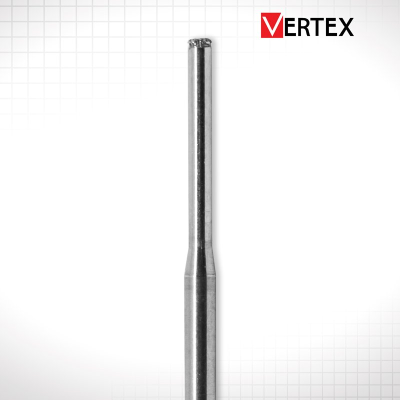 (VERTEX 1กล่อง5ตัว) Diamond Bur หัวกรอไดมอนด์ หัวกรอกากเพชร ทรง Cylinder End-cutting – 839 Standard