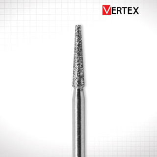 (VERTEX 1กล่อง5ตัว) Diamond Bur หัวกรอไดมอนด์ หัวกรอกากเพชร ทรง Tapered flat-ended – 847 Standard