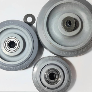 ล้ออะไหล่ยาง สีเทา ล้อลูกปืน / ล้อรถเข็น ล้ออเนกประสงค์ มีขน…