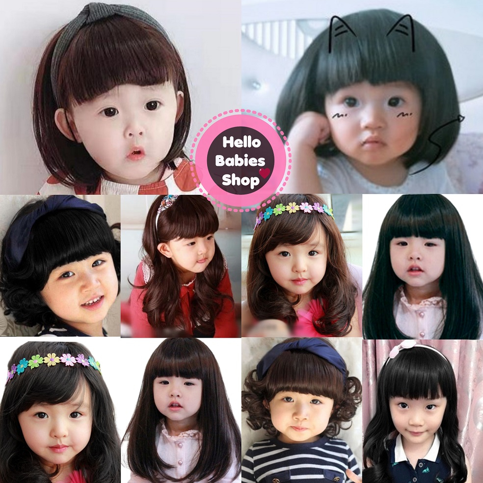 **งานดีค่ะ ผมนิ่ม หวีได้ จัดทรงได้ ** วิกสำหรับน้อง 6เดือน-3ปี (รอบหัววิก 44 ซม.)