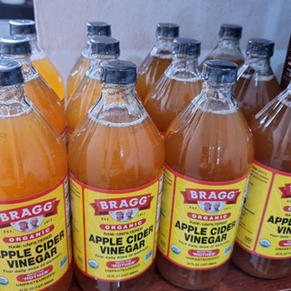 แอปเปิ้ลไซเดอร์ Bragg Apple Cider Vinegar ACV มีตะกอน แท้100% น้ำส้มสายชูหมักจากแอปเปิ้ล