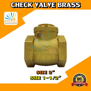 (ราคาโปรโมชั่น) สวิง เช็ควาล์ว วาล์วกันย้อน ทองเหลือง ขนาด 1-1/2" 2" Swing Check Valve Brass