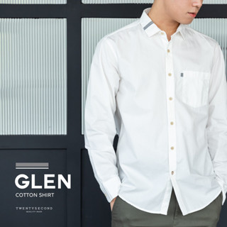 TWENTYSECOND เสื้อเชิ้ตแขนยาว ปกป้าน แต่งริบบิ้น รุ่น Glen Ribbon shirt - สีขาว / White