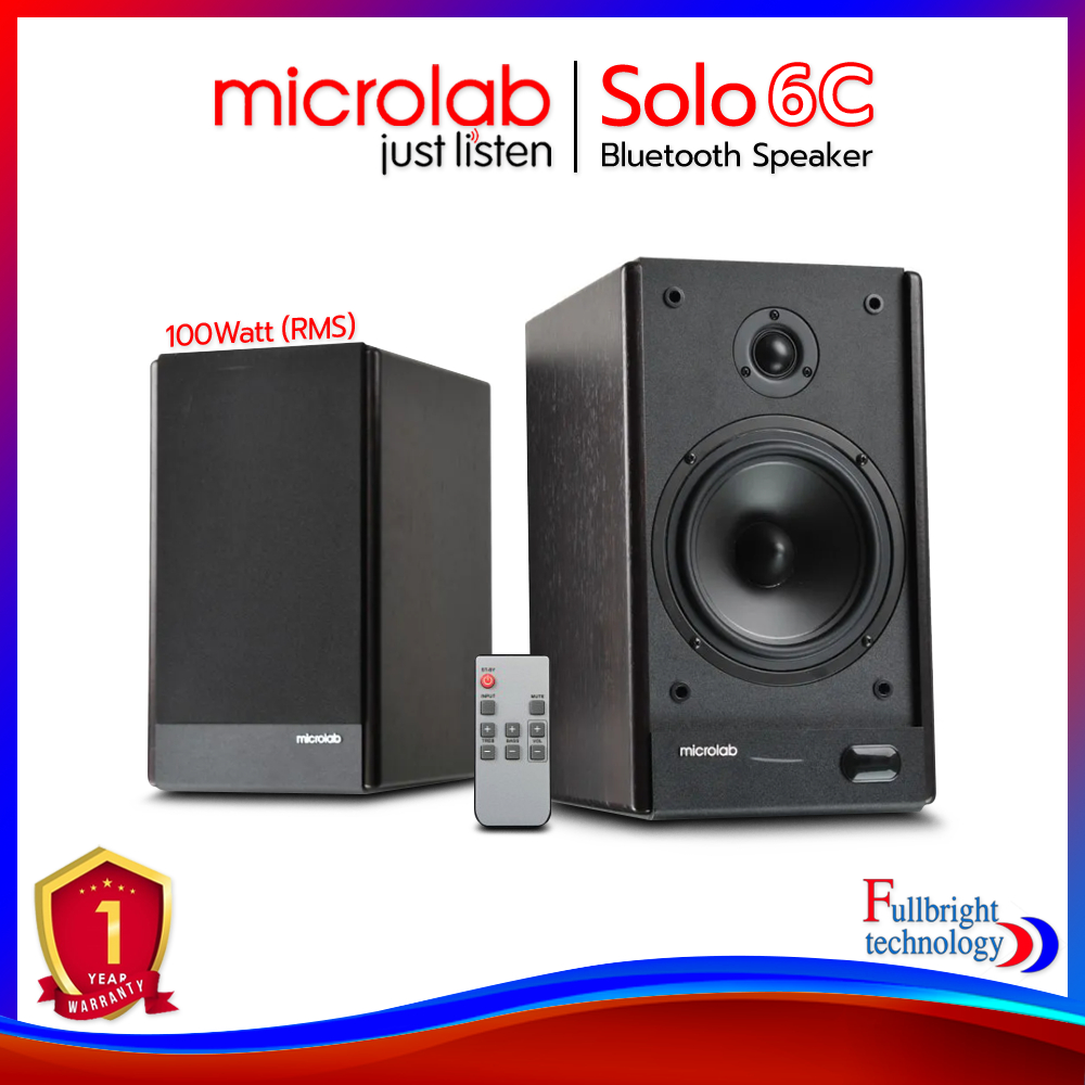 Microlab Solo 6C Bluetooth Speaker2.0 Ch. (100 Watt) ลำโพงโฮมเธียเตอร์ รองรับบลูทูธ ประกันศูนย์ 1 ปี