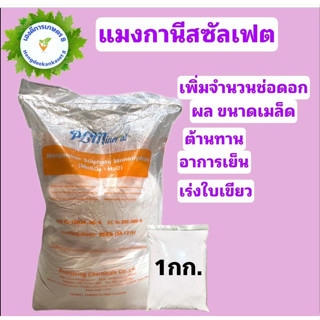 แม่ปุ๋ย แมงกานีสซัลเฟต 32% Manganese Sulfate บำรุงใบ บรรจุ 1 กิโลกรัม (แบ่งขาย)