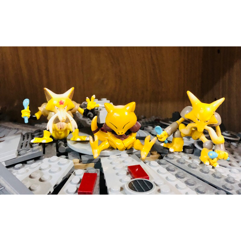 Pokemon TOMY Monster Collection Mini Figure Abra Kadabra Alakazam  #โปเกม่อน