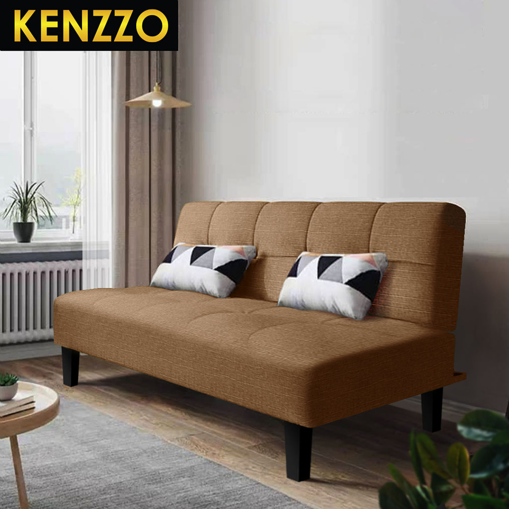 พร้อมส่ง KENZZO: โซฟา โซฟาผ้าแคนวาส 2/3/4 ที่นั่ง ปรับนอนได้ 3 ระดับ ทูอินวัน ( OLLY Foldable Sofa Bed ) - รูปที่ 2