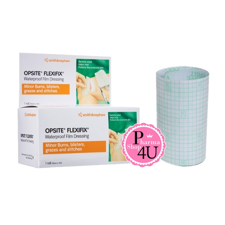💉ของแท้ พร้อมส่ง💉 Opsite Flexifix แผ่นฟิล์มใสกันน้ำ ปิดแผล ขนาด 10 เซนติเมตร x 1 เมตร #8551