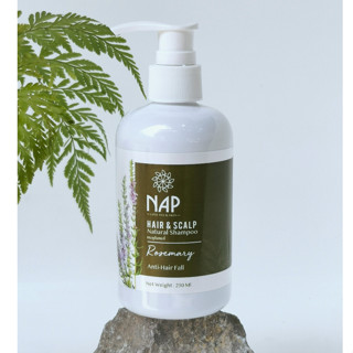 NAP Organic แชมพูลดรังแค ลดผมร่วง ตุ่มแดง สิวบนหนังศีรษะ สูตรโรสแมรี่