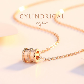 สร้อยคอ Rolling Cylinder Pendant Necklace เครื่องประดับ minimal