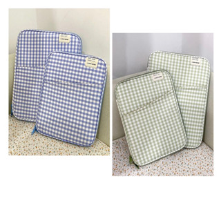 กระเป๋าแล็ปท็อปตารางสก๊อตฟ้า/เขียว ขนาด 11 lnches &amp; ต่ำกว่า/13 ถึง 13.9 lnches (Laptop/Macbook Bag) กระเป๋าไอแพด